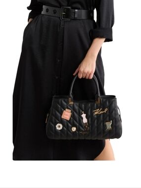 Karl Lagerfeld Paris Newest Black Shoulder Purse Crossbody Bag